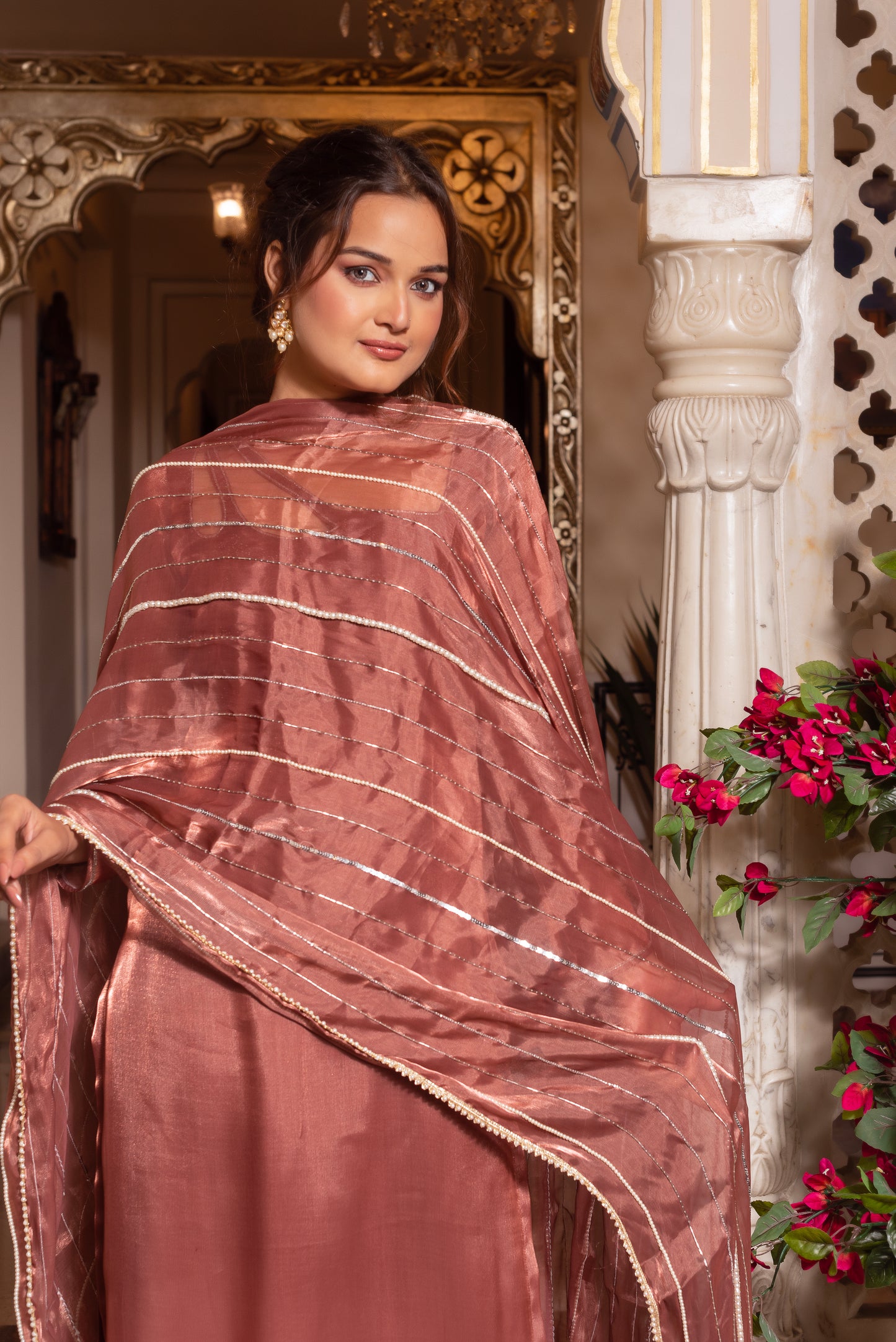 Rosegold Handwork Straight Suit Set