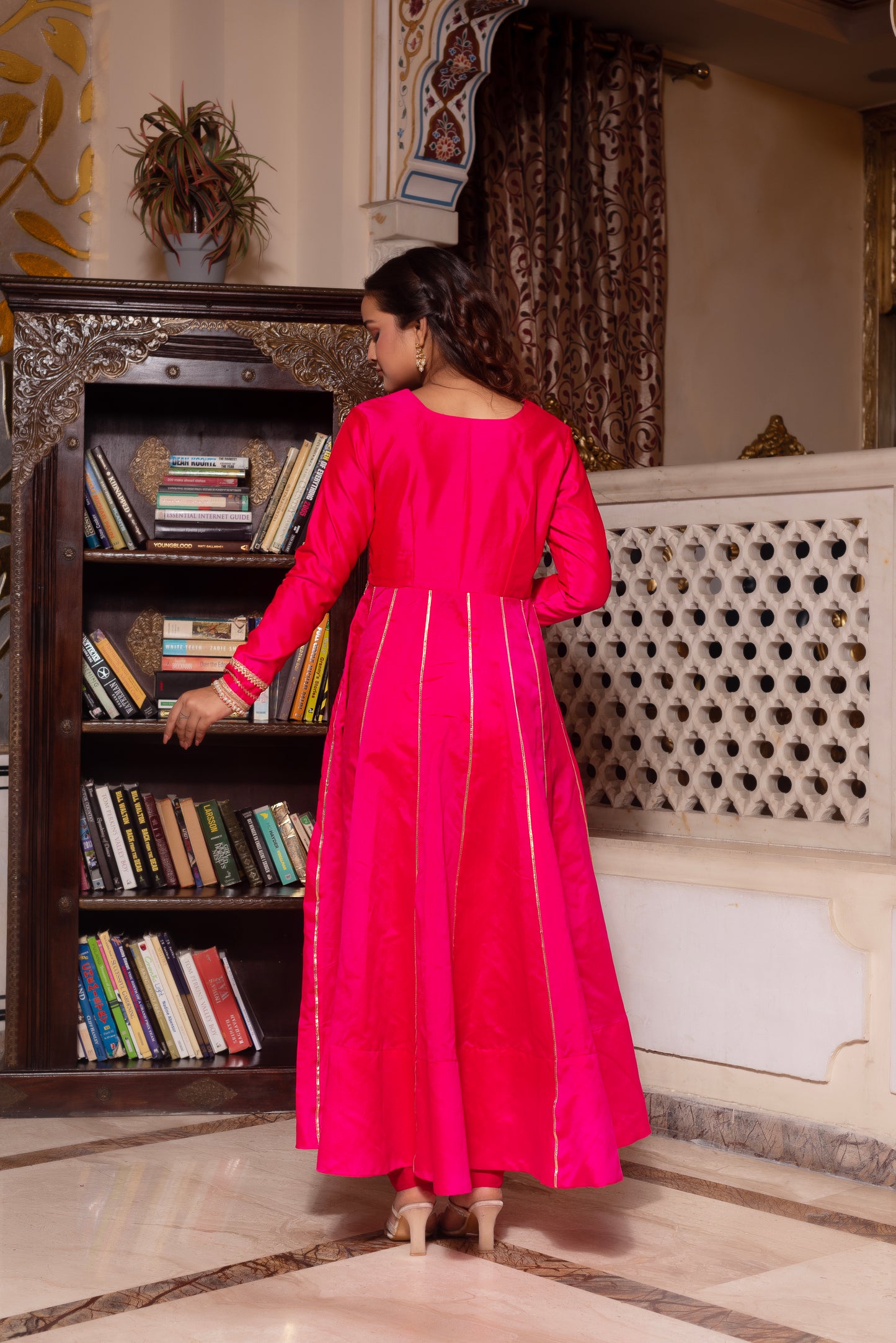 Rani Taffeta Gotapatti Anarkali Suit Set