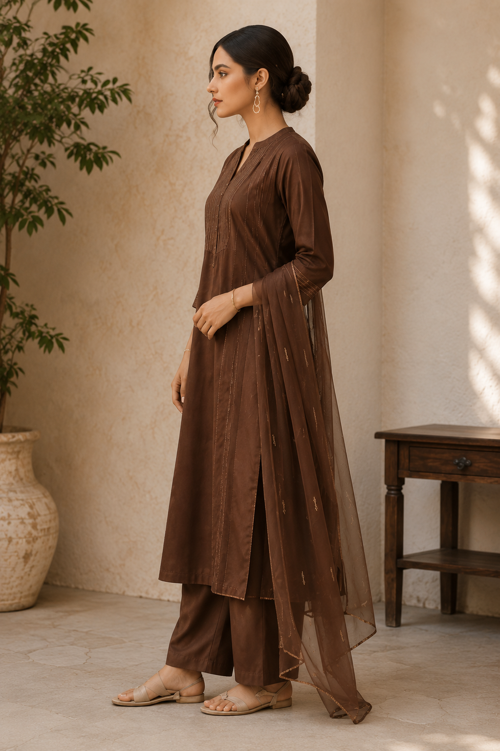 Cocoa Brown Suit Set