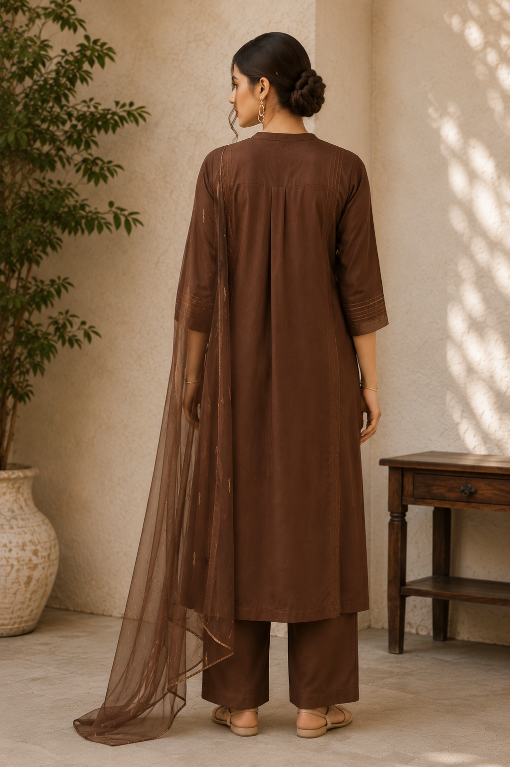 Cocoa Brown Suit Set