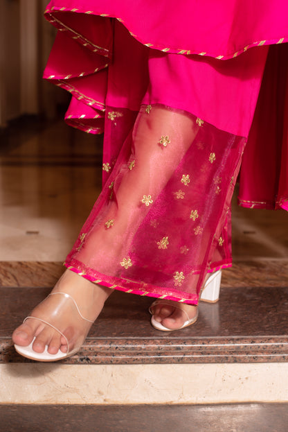 Rani Rayon Embroidered Sequined Anarkali Suit Set