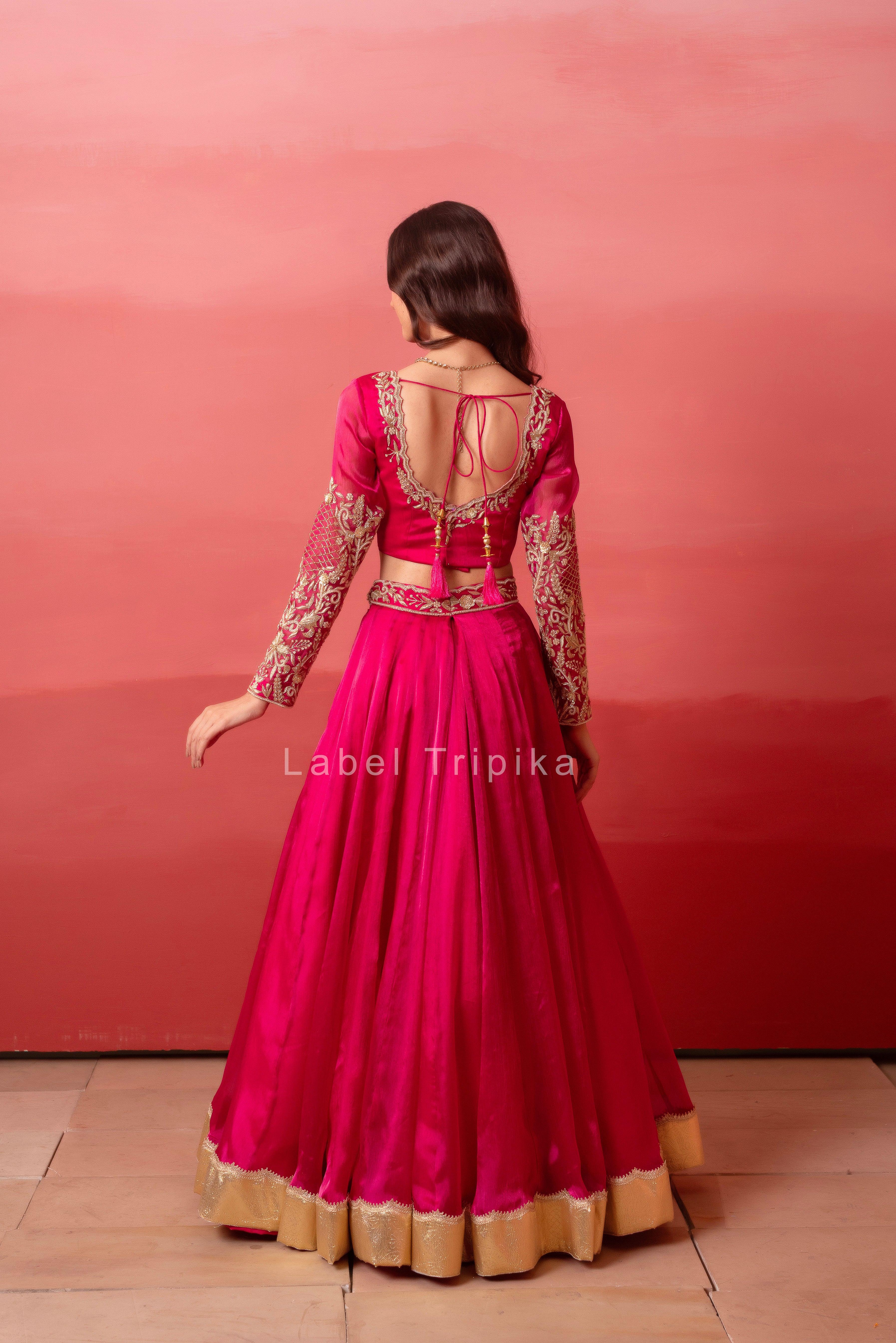 Rani Organza Handwork Gotapatti Lehenga Set with Handwork Blouse & Dupatta - LabelTrpika | Premium Womens Wear