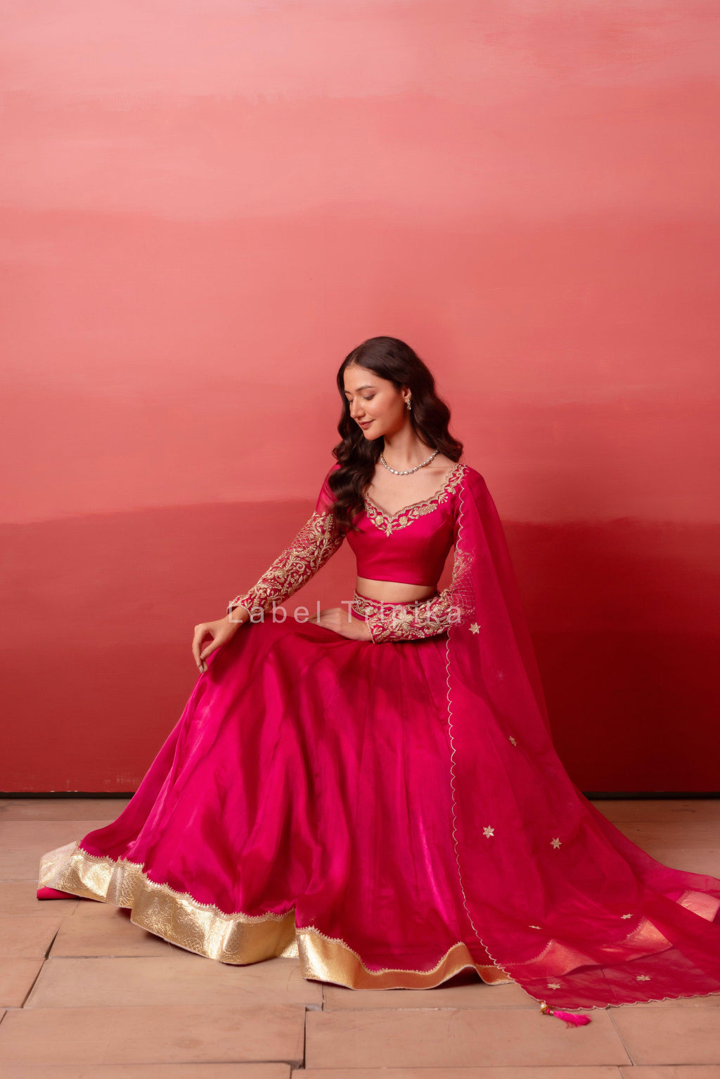 Rani Organza Handwork Gotapatti Lehenga Set with Handwork Blouse & Dupatta - LabelTrpika | Premium Womens Wear